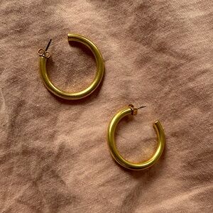 Madewell Gold Chunky Hoops